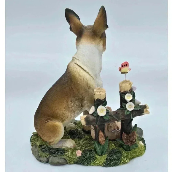 Adorable Ceramic Dog Figurine with Butterfly - Perfect Home Decor - Picture 4 of 8